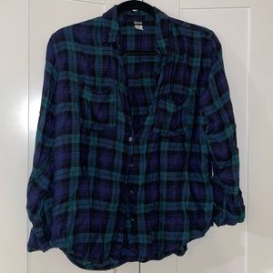 Vintage Flannel (dark green and blue)